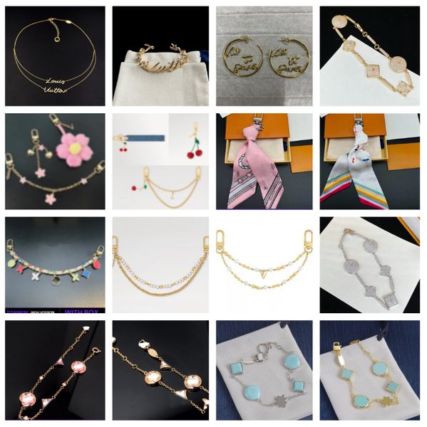 Fashion Clothing For Women Bracelet Fashion Necklace Lucky Clover for Woman Classic Designer Jewelry 33385
